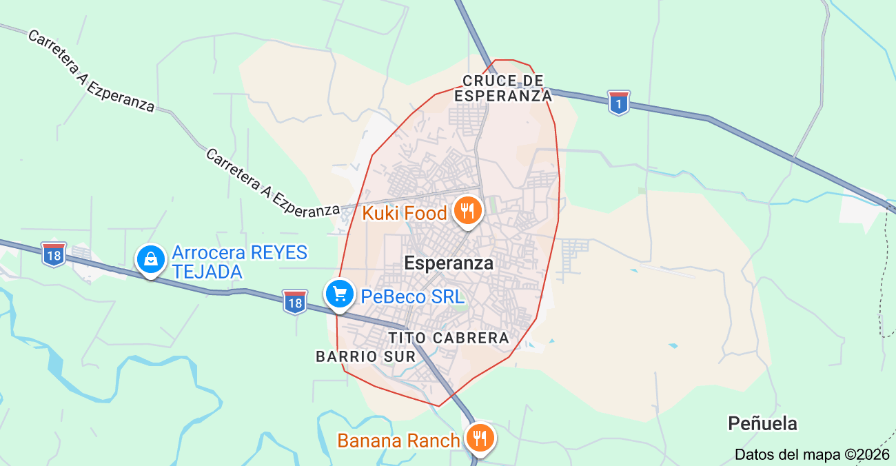 Mapa del municipio de Esperanza